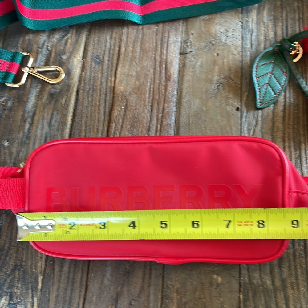Burberry up-cycled red nylon crossbody NWOT - Picture 13 of 15